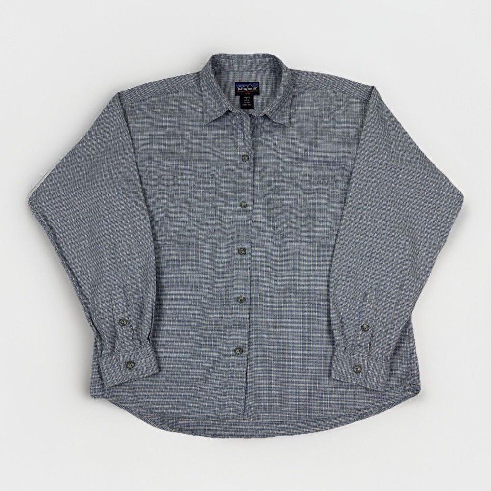 VTG Patagonia Womens L Organic Pima Cotton Gorpcore Button Down Shirt Plaid